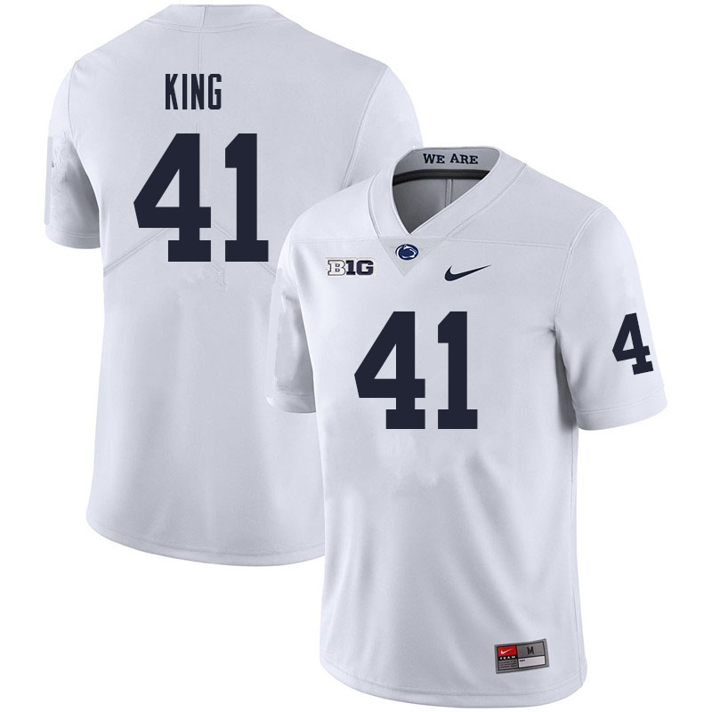 Men #41 Kobe King Penn State Nittany Lions College Football Jerseys Sale-White